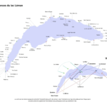 Carte des ports et des vents du lac Léman