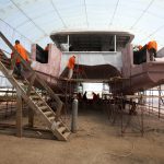 Team Industry - chantier naval, Maroc. Construction d'un grand multicoque : le Kéréon 78'