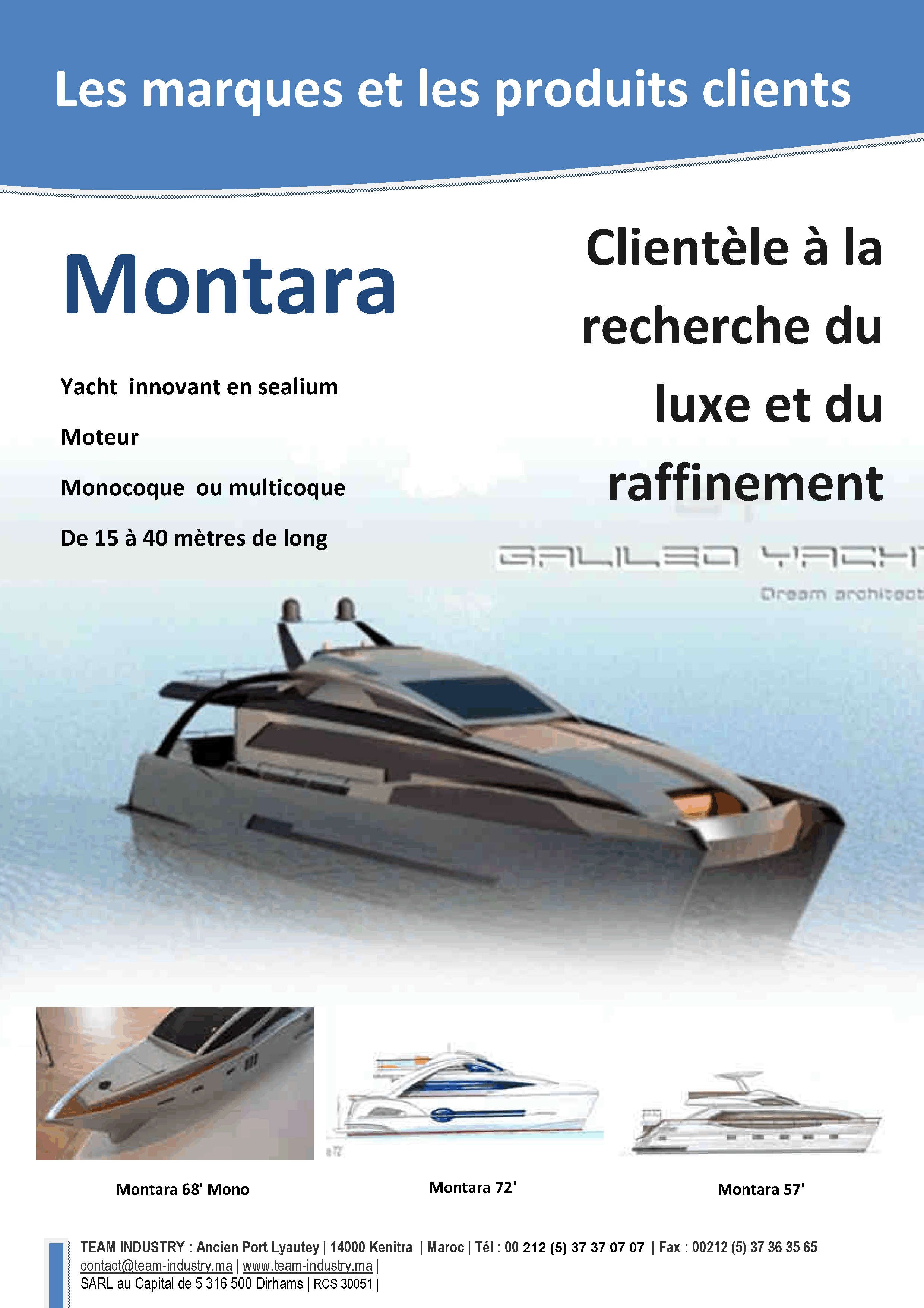 Présentation Montara yacht - groupe Simon, Genève