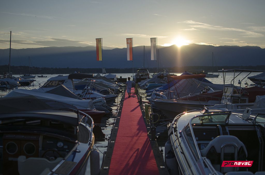 Port et marina de la Belotte. Nautisme et bar-terrasse. Cologny, Genève.